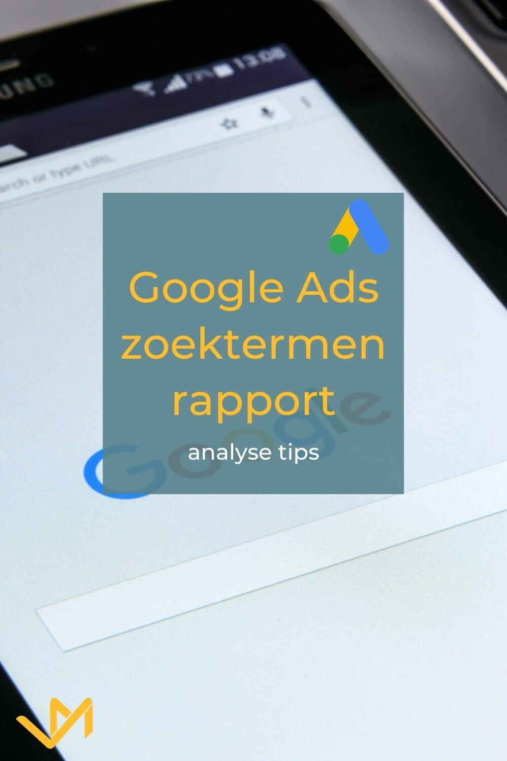 google ads zoektermen rapport